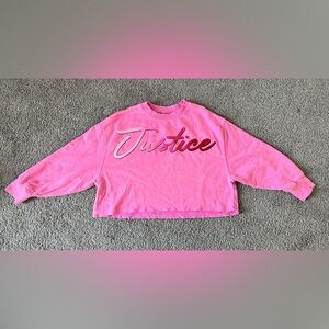 Justice Sport Girls Cropped Top Sweatshirt size M (10)